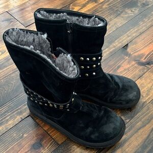 UGG Black Studded Winter Boots